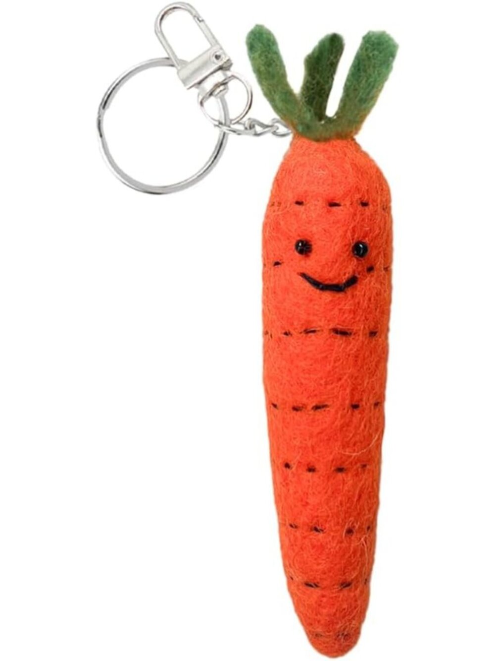 Adorable Handmade Wool Felt Keychain - 16 Cute Fruit & Veggie Bag Charms